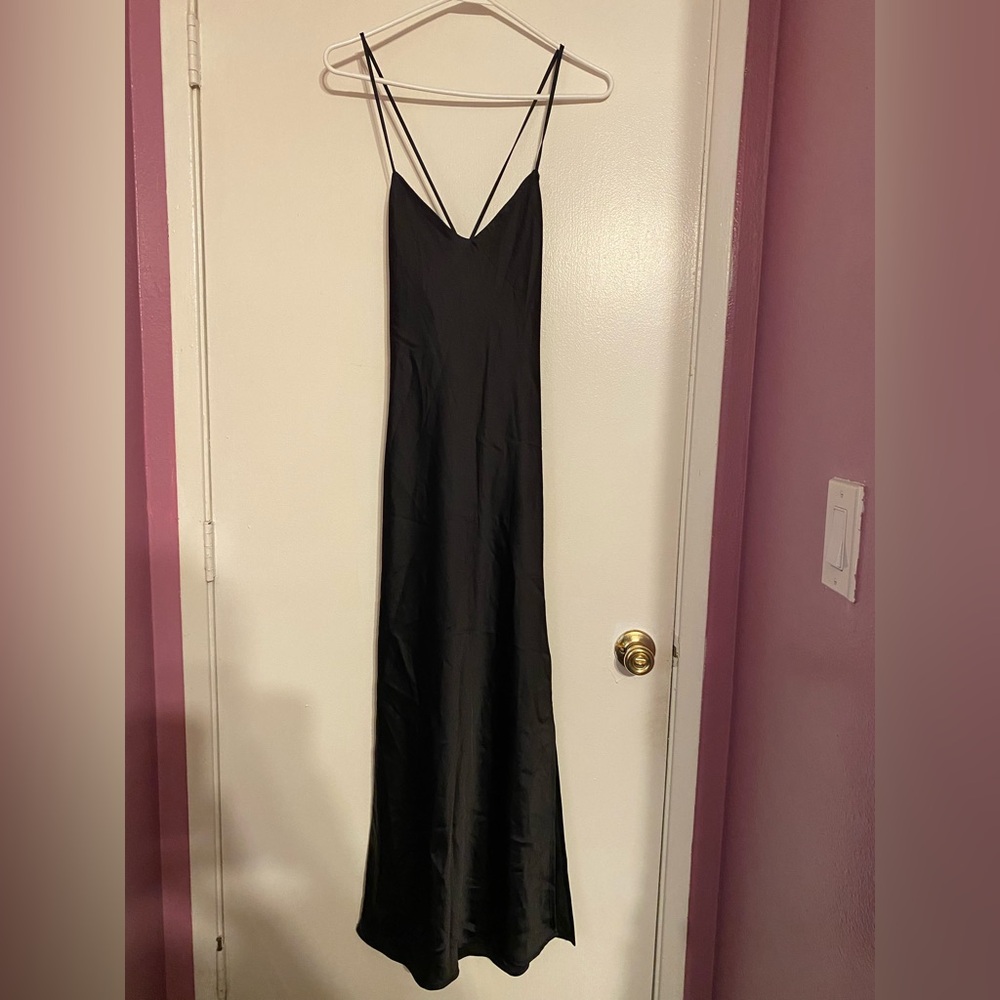 Topshop Black Maxi Dress with Spaghetti Straps